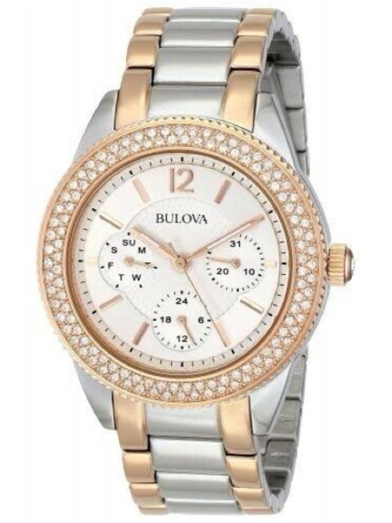 Bulova Accessories - Bulova Women's 98N100 Multi-Function Crystal Bracelet Watch